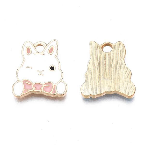 PandaHall Alloy Enamel Pendants, Cadmium Free & Nickel Free & Lead Free, Light Gold, Rabbit with Bowknot, White, 17x14.5x1.5mm, Hole: 2mm...
PandaHall Alloy Enamel Pendants, Cadmium Free & Nickel Free & Lead Free, Light Gold, Rabbit with Bowknot, White, 17x14.5x1.5mm, Hole: 2mm...