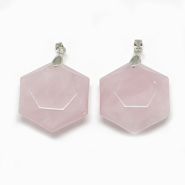 PandaHall Natural Rose Quartz Pendants, with Brass Findings, Hexagon, Platinum, 28x25x9.5mm, Hole: 4mm Rose Quartz Hexagon
PandaHall Natural Rose Quartz Pendants, with Brass Findings, Hexagon, Platinum, 28x25x9.5mm, Hole: 4mm Rose Quartz Hexagon