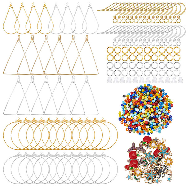 PandaHall GOMAKERER DIY Earring Making Kit, Including Fishtail & Star & Heart & Moon & Cat Alloy Enamel Pendants, Seed Beads, Brass Hoop..., Multicolor
PandaHall GOMAKERER DIY Earring Making Kit, Including Fishtail & Star & Heart & Moon & Cat Alloy Enamel Pendants, Seed Beads, Brass Hoop..., Multicolor