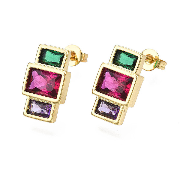 PandaHall Cubic Zirconia Rectangle Dangle Stud Earrings, Real 18K Gold Plated Brass Jewelry for Women, Nickel Free, Colorful, 14.5x8.5mm...
PandaHall Cubic Zirconia Rectangle Dangle Stud Earrings, Real 18K Gold Plated Brass Jewelry for Women, Nickel Free, Colorful, 14.5x8.5mm...