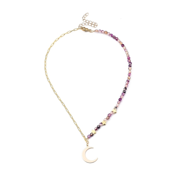 PandaHall Brass Pendant Necklaces, with Dyed Natural Agate Beads and 304 Stainless Steel Lobster Claw Clasps, Moon, Golden, Indigo, 15.75..., Purple
PandaHall Brass Pendant Necklaces, with Dyed Natural Agate Beads and 304 Stainless Steel Lobster Claw Clasps, Moon, Golden, Indigo, 15.75..., Purple