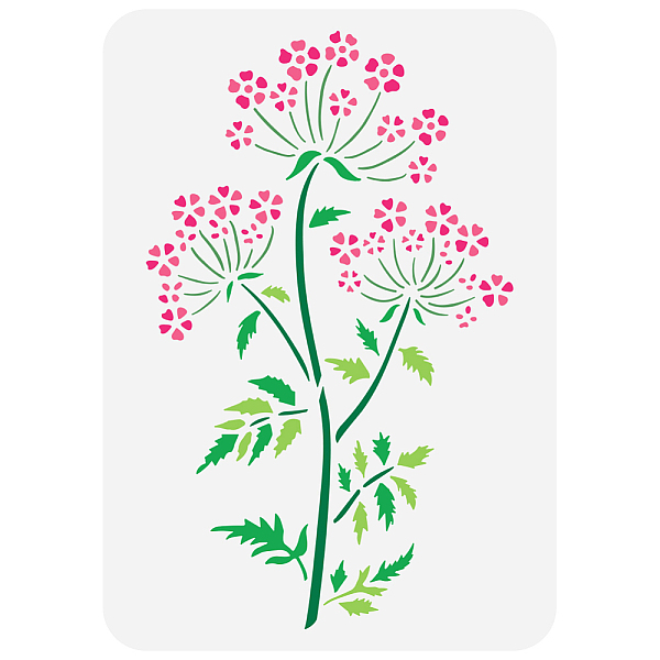PandaHall FINGERINSPIRE Wild Parsley Stencil for Painting 8.3x11.7inch Reusable Wild Fennel Drawing Template Plastic PET Parsley Flowers...
PandaHall FINGERINSPIRE Wild Parsley Stencil for Painting 8.3x11.7inch Reusable Wild Fennel Drawing Template Plastic PET Parsley Flowers...