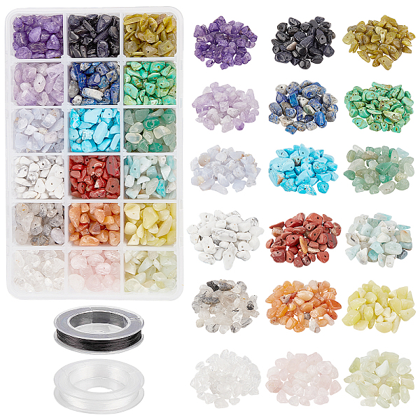PandaHall DIY Chip Beads Stretch Bracelets Making Kits, Including Natural & Synthetic Mixed Gemstone Beads, Flat Elastic Crystal String...
PandaHall DIY Chip Beads Stretch Bracelets Making Kits, Including Natural & Synthetic Mixed Gemstone Beads, Flat Elastic Crystal String...