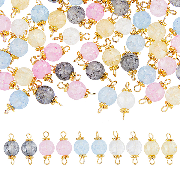 PandaHall DICOSMETIC 100Pcs Quartz Connector Charms Multi-Colored Crackle Quartz Beads with Daisy Spacer Beads Double Loop Frosted Crystal..., Multicolor
PandaHall DICOSMETIC 100Pcs Quartz Connector Charms Multi-Colored Crackle Quartz Beads with Daisy Spacer Beads Double Loop Frosted Crystal..., Multicolor