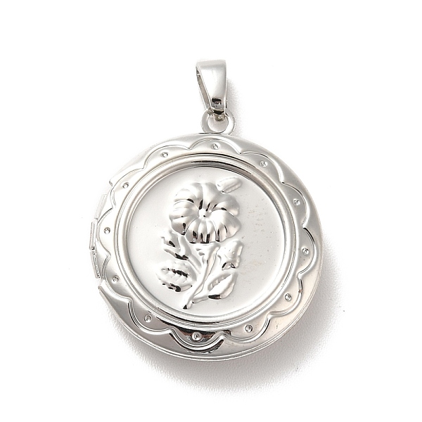 PandaHall Rack Plating Brass Locket Pendants, Flat Round with Flower, Platinum, 23x20x5mm, Hole: 5x3mm, Inner Diameter: 14mm Brass Flat...
PandaHall Rack Plating Brass Locket Pendants, Flat Round with Flower, Platinum, 23x20x5mm, Hole: 5x3mm, Inner Diameter: 14mm Brass Flat...