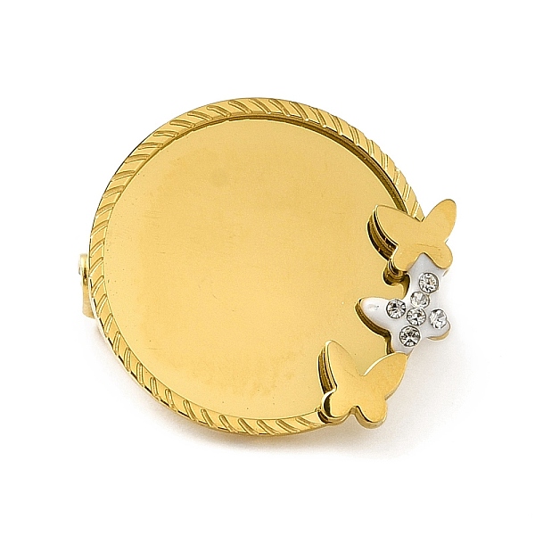 PandaHall Vacuum Plating 304 Stainless Steel Brooch Base Settings, Polymer Clay & Rhinestone Flat Round with Butterfly, Golden...
PandaHall Vacuum Plating 304 Stainless Steel Brooch Base Settings, Polymer Clay & Rhinestone Flat Round with Butterfly, Golden...