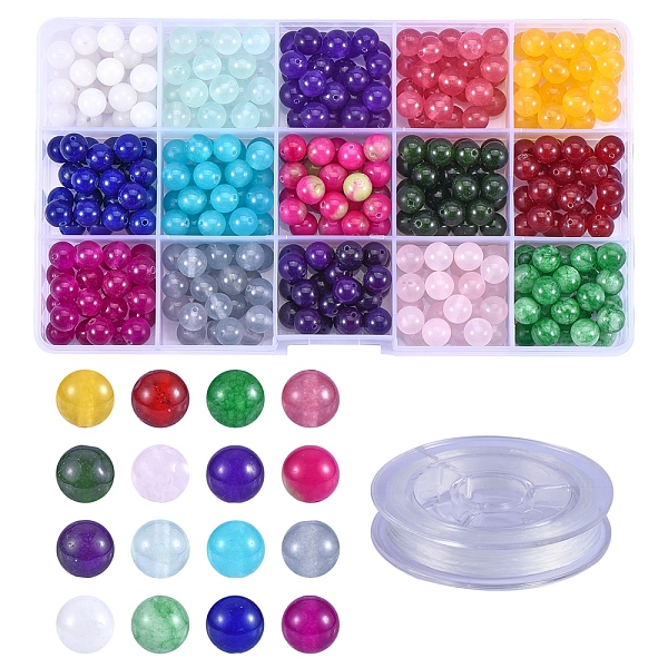 PandaHall 375Pcs 15 Colors Round Natural White Jade Beads and Elastic Thread, for DIY Bracelets Making Kits, Mixed Color, 8mm, Hole: 1mm..., Multicolor
PandaHall 375Pcs 15 Colors Round Natural White Jade Beads and Elastic Thread, for DIY Bracelets Making Kits, Mixed Color, 8mm, Hole: 1mm..., Multicolor