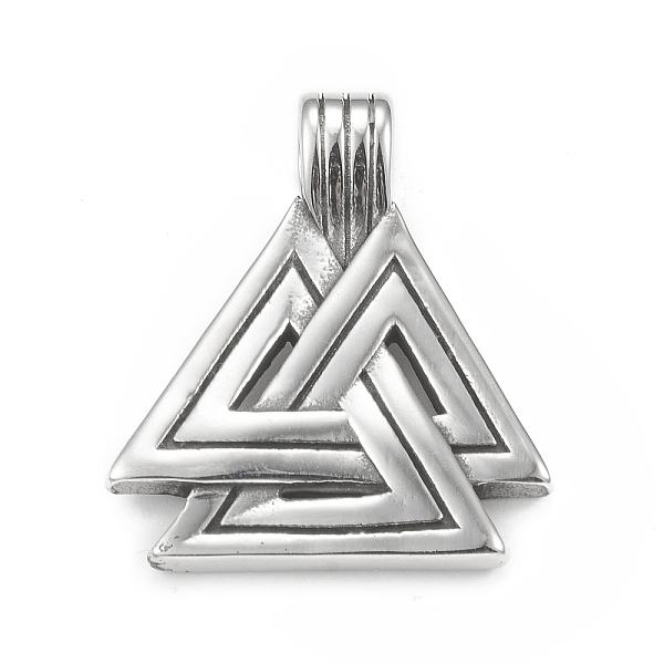 PandaHall 304 Stainless Steel Pendants, Valknut Charm, Antique Silver, 33x28.5x7mm, Hole: 5x6mm 304 Stainless Steel Triangle
PandaHall 304 Stainless Steel Pendants, Valknut Charm, Antique Silver, 33x28.5x7mm, Hole: 5x6mm 304 Stainless Steel Triangle