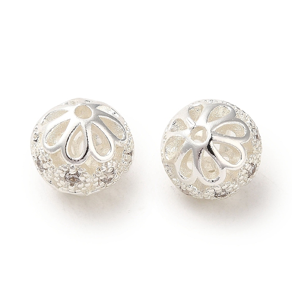 PandaHall Rack Plating Brass Pave Cubic Zirconia Beads, Long-Lasting Plated, Cadmium Free & Lead Free, Round, Silver, 8.5x8mm, Hole: 2mm..., Clear 
PandaHall Rack Plating Brass Pave Cubic Zirconia Beads, Long-Lasting Plated, Cadmium Free & Lead Free, Round, Silver, 8.5x8mm, Hole: 2mm..., Clear