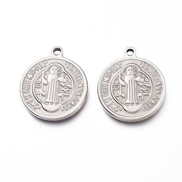 PandaHall 201 Stainless Steel Pendants, Flat Round with Saint Paul the Apostle, Stainless Steel Color, 21x18x2mm, Hole: 1.8mm 201 Stainless...
PandaHall 201 Stainless Steel Pendants, Flat Round with Saint Paul the Apostle, Stainless Steel Color, 21x18x2mm, Hole: 1.8mm 201 Stainless...