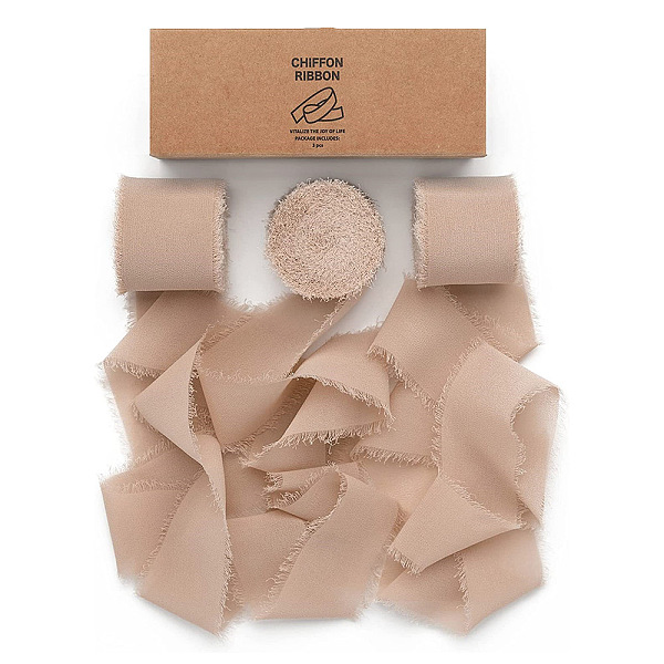 PandaHall Polyester Chiffon Ribbon, Raw Edge Ribbon for DIY Jewelry Making, Gift Packaging, Bisque, 1-1/2 inch(38mm), about 7.11 Yards..., Orange
PandaHall Polyester Chiffon Ribbon, Raw Edge Ribbon for DIY Jewelry Making, Gift Packaging, Bisque, 1-1/2 inch(38mm), about 7.11 Yards..., Orange