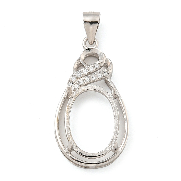 PandaHall 925 Sterling Silver Pendant Cabochon Settings, Prong Settings, with Cubic Zirconia, Rhinestone Claw Settings, Prong Settings, Oval...
PandaHall 925 Sterling Silver Pendant Cabochon Settings, Prong Settings, with Cubic Zirconia, Rhinestone Claw Settings, Prong Settings, Oval...
