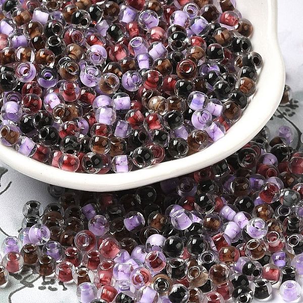 PandaHall Transparent Glass Round Seed Beads, Inside Colours, Round, Mixed Color, 6/0, 4x3mm, Hole: 1.2mm, about 7258pcs/pound Glass..., Multicolor
PandaHall Transparent Glass Round Seed Beads, Inside Colours, Round, Mixed Color, 6/0, 4x3mm, Hole: 1.2mm, about 7258pcs/pound Glass..., Multicolor