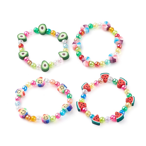 PandaHall Stretch Kids Bracelets, with Transparent Acrylic and Fruit & Heart & Sunflowers Polymer Clay Beads, Mixed Color, Inner Diameter..., Multicolor
PandaHall Stretch Kids Bracelets, with Transparent Acrylic and Fruit & Heart & Sunflowers Polymer Clay Beads, Mixed Color, Inner Diameter..., Multicolor