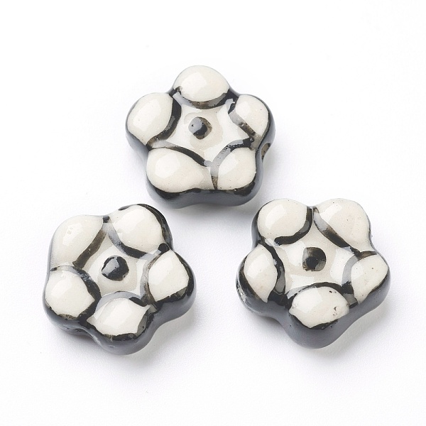 PandaHall Handmade Porcelain Flower Beads, Black, 17x17x7.5mm, Hole: 2mm, about 20pcs/strand, 12.60 inch(32cm) Porcelain Flower Black
PandaHall Handmade Porcelain Flower Beads, Black, 17x17x7.5mm, Hole: 2mm, about 20pcs/strand, 12.60 inch(32cm) Porcelain Flower Black