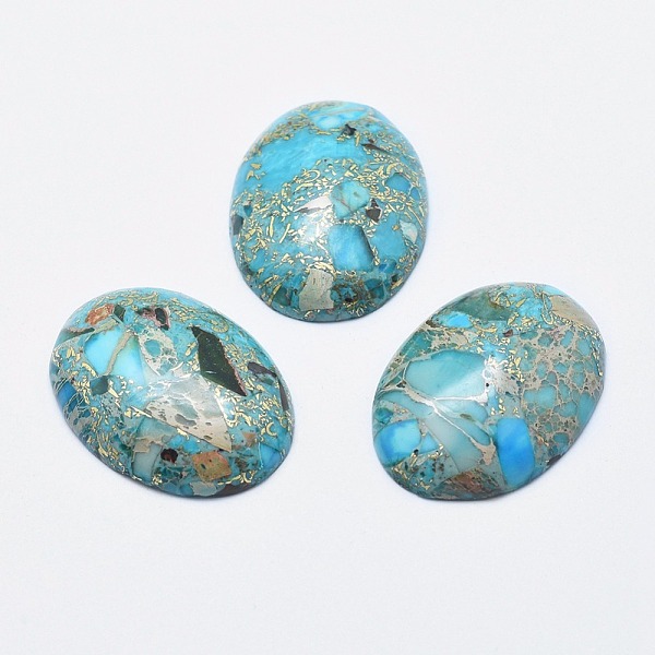 PandaHall Regalite/Imperial Jasper/Sea Sediment Jasper Cabochons, with Gold Line, Oval, 30x22x6mm Imperial Jasper Oval
PandaHall Regalite/Imperial Jasper/Sea Sediment Jasper Cabochons, with Gold Line, Oval, 30x22x6mm Imperial Jasper Oval