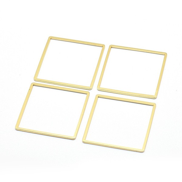 PandaHall Brass Linking Rings, Cadmium Free & Nickel Free & Lead Free, Square, Real 18K Gold Plated, 35x35x1mm Brass Square
PandaHall Brass Linking Rings, Cadmium Free & Nickel Free & Lead Free, Square, Real 18K Gold Plated, 35x35x1mm Brass Square