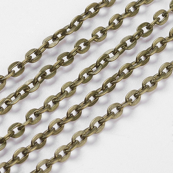 PandaHall Iron Cable Chains, Unwelded, with Spool, Flat Oval, Cadmium Free & Nickel Free & Lead Free, Antique Bronze, 4.1x3x0.5mm, about...
PandaHall Iron Cable Chains, Unwelded, with Spool, Flat Oval, Cadmium Free & Nickel Free & Lead Free, Antique Bronze, 4.1x3x0.5mm, about...