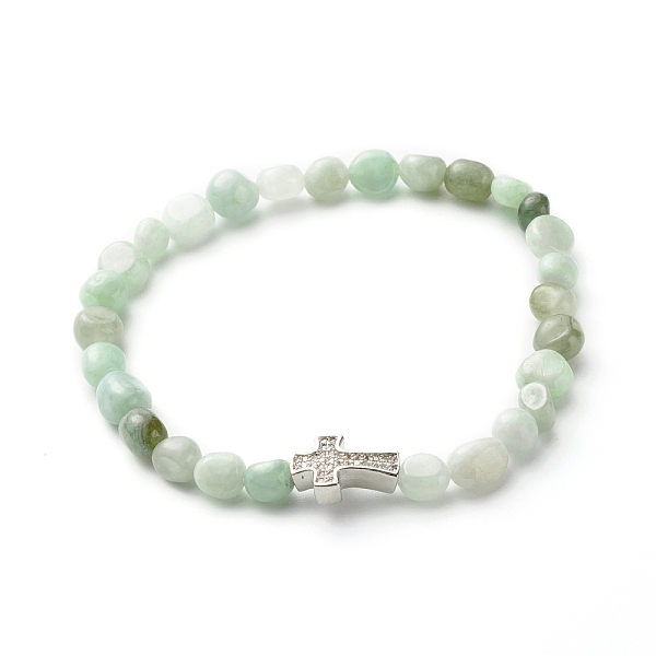 PandaHall Cross Stretch Bracelets for Men Women, Natural Jade & Brass Micro Pave Cubic Zirconia Beads Wealth Bracelets, Inner Diameter: 2...
PandaHall Cross Stretch Bracelets for Men Women, Natural Jade & Brass Micro Pave Cubic Zirconia Beads Wealth Bracelets, Inner Diameter: 2...