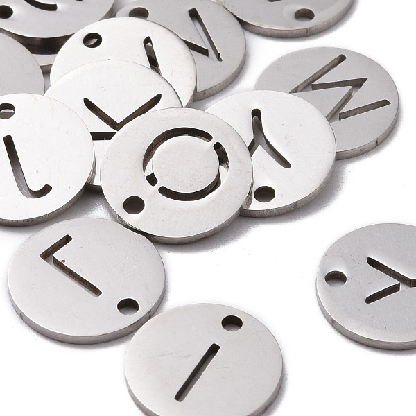 PandaHall 201 Stainless Steel Charms, Flat Round with Letter, Stainless Steel Color, Random Mixed Letters, 12x1mm, Hole: 1.5mm 201 Stainless...
PandaHall 201 Stainless Steel Charms, Flat Round with Letter, Stainless Steel Color, Random Mixed Letters, 12x1mm, Hole: 1.5mm 201 Stainless...
