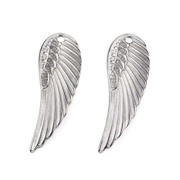 PandaHall 304 Stainless Steel Pendants, Wing, Stainless Steel Color, 31.5x11x2mm, Hole: 1.2mm 304 Stainless Steel Wing
PandaHall 304 Stainless Steel Pendants, Wing, Stainless Steel Color, 31.5x11x2mm, Hole: 1.2mm 304 Stainless Steel Wing