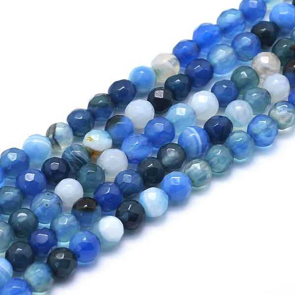PandaHall Natural Striped Agate/Banded Agate Beads, Dyed, Faceted Round, Blue, 6mm, Hole: 1mm, about 61pcs/strand, 14.3 inch(36.5cm) Banded...
PandaHall Natural Striped Agate/Banded Agate Beads, Dyed, Faceted Round, Blue, 6mm, Hole: 1mm, about 61pcs/strand, 14.3 inch(36.5cm) Banded...