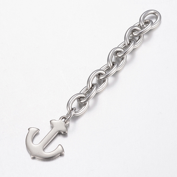 PandaHall 304 Stainless Steel Chain Extender, with Anchor Charms, Stainless Steel Color, 71x6mm 304 Stainless Steel
PandaHall 304 Stainless Steel Chain Extender, with Anchor Charms, Stainless Steel Color, 71x6mm 304 Stainless Steel