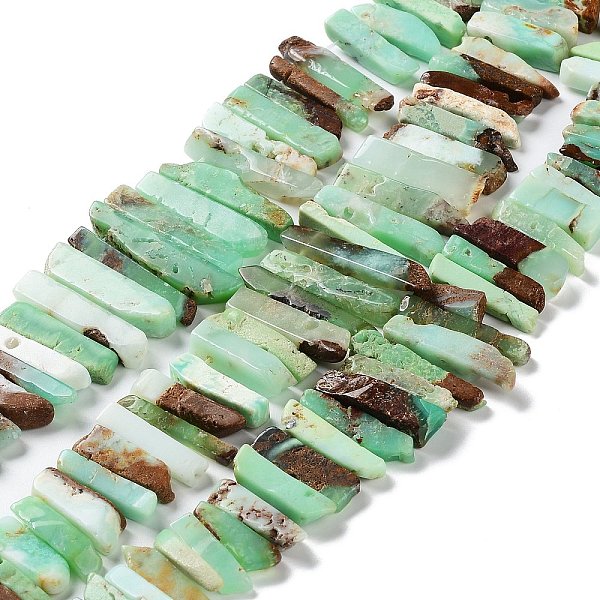 PandaHall Natural Chrysoprase Beads Strands, Rectangle, 19~42x6.5~9x5.5~7mm, Hole: 0.9mm, about 61~62pcs/strand, 16.73''~17.09''...
PandaHall Natural Chrysoprase Beads Strands, Rectangle, 19~42x6.5~9x5.5~7mm, Hole: 0.9mm, about 61~62pcs/strand, 16.73''~17.09''...