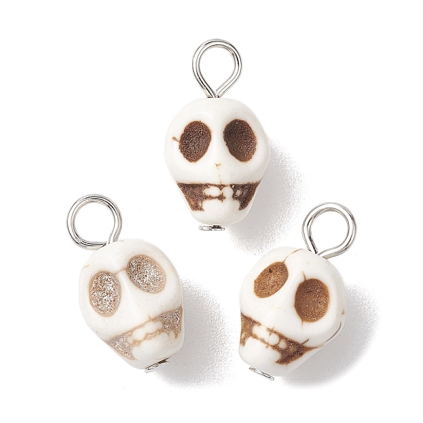 PandaHall Synthetic Turquoise Pendants, Halloween Skull Charms with Platinum Plated Iron Loops, 18x10x11mm, Hole: 3.5mm Synthetic Turquoise...
PandaHall Synthetic Turquoise Pendants, Halloween Skull Charms with Platinum Plated Iron Loops, 18x10x11mm, Hole: 3.5mm Synthetic Turquoise...