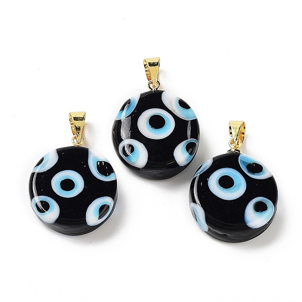 PandaHall Handmade Evil Eye Lampwork Pendants, with Rack Plating Brass Findings, Long-Lasting Plated, Lead Free & Cadmium Free, Flat Round..., Black
PandaHall Handmade Evil Eye Lampwork Pendants, with Rack Plating Brass Findings, Long-Lasting Plated, Lead Free & Cadmium Free, Flat Round..., Black