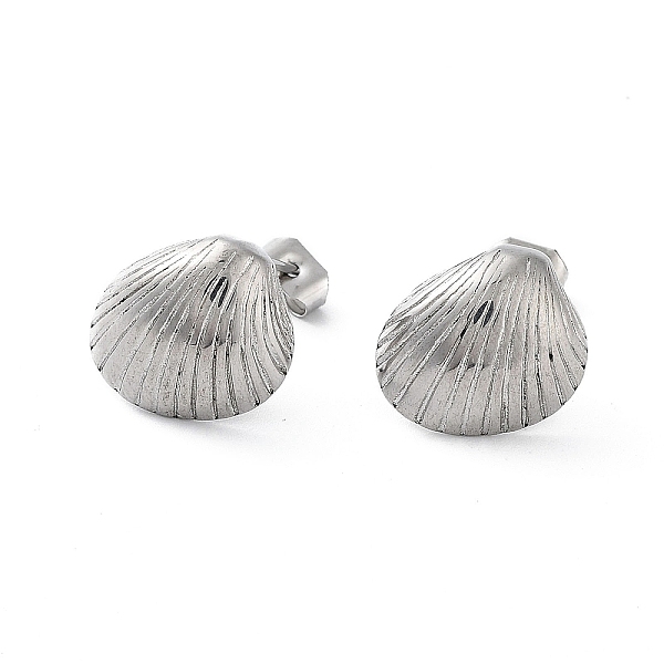 PandaHall 304 Stainless Steel Stud Earrings for Women, Shell Shape, Stainless Steel Color, 13x12.5mm 304 Stainless Steel Shell Shape
PandaHall 304 Stainless Steel Stud Earrings for Women, Shell Shape, Stainless Steel Color, 13x12.5mm 304 Stainless Steel Shell Shape