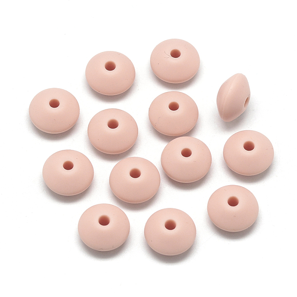 PandaHall Food Grade Eco-Friendly Silicone Beads, Chewing Beads For Teethers, DIY Nursing Necklaces Making, Rondelle, Dark Salmon, 12x6~7mm..., Red
PandaHall Food Grade Eco-Friendly Silicone Beads, Chewing Beads For Teethers, DIY Nursing Necklaces Making, Rondelle, Dark Salmon, 12x6~7mm..., Red