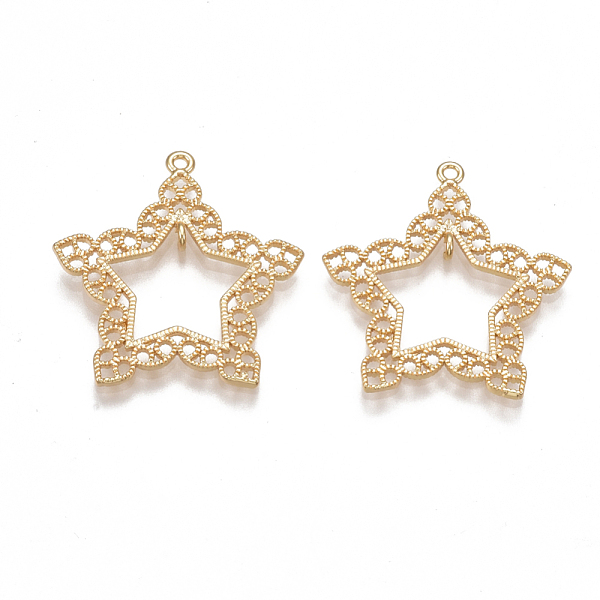 PandaHall Brass Links connectors, Nickel Free, Real 18K Gold Plated, Star, 26x25x1.5mm, Hole: 1mm Brass Star
PandaHall Brass Links connectors, Nickel Free, Real 18K Gold Plated, Star, 26x25x1.5mm, Hole: 1mm Brass Star