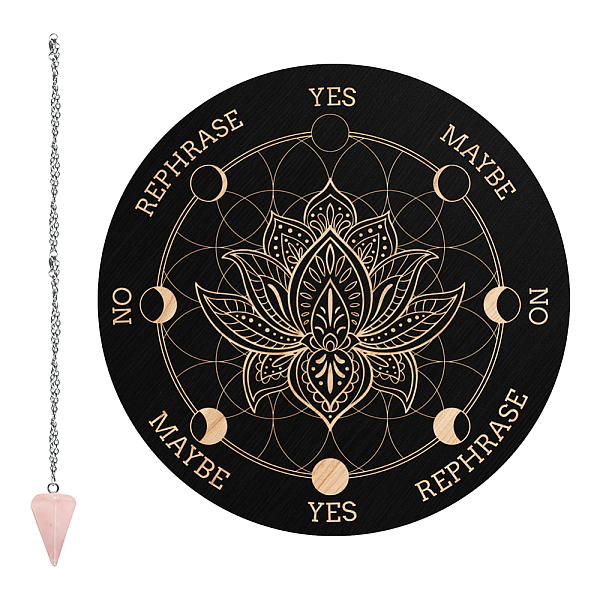 PandaHall CRASPIRE Pendulum Board Lotus Flower Dowsing Divination Metaphysical Message Board 7.9Inch Wooden Carven Board with Rose Quartz...
PandaHall CRASPIRE Pendulum Board Lotus Flower Dowsing Divination Metaphysical Message Board 7.9Inch Wooden Carven Board with Rose Quartz...