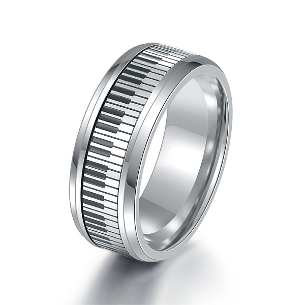 PandaHall Titanium Steel Rings, Netkeyboard, Stainless Steel Color, US Size 10(19.8mm), 8mm Titanium Steel Others
PandaHall Titanium Steel Rings, Netkeyboard, Stainless Steel Color, US Size 10(19.8mm), 8mm Titanium Steel Others