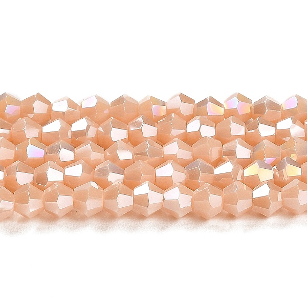 PandaHall Opaque Solid Color Electroplate Glass Beads Strands, AB Color Plated, Faceted, Bicone, Misty Rose, 4x4mm, Hole: 0.8mm, about...
PandaHall Opaque Solid Color Electroplate Glass Beads Strands, AB Color Plated, Faceted, Bicone, Misty Rose, 4x4mm, Hole: 0.8mm, about...