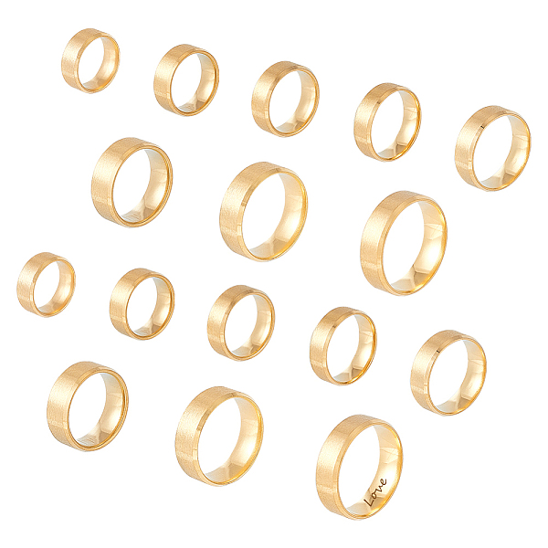 PandaHall UNICRAFTALE 16pcs 8 Sizes Matte Gold Band Ring Stainless Steel Laser Inscription Plain Blank Finger Ring Metal Hypoallergenic...
PandaHall UNICRAFTALE 16pcs 8 Sizes Matte Gold Band Ring Stainless Steel Laser Inscription Plain Blank Finger Ring Metal Hypoallergenic...
