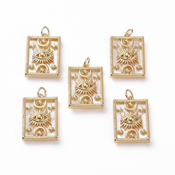 PandaHall Natural Shell Pendants, with Brass Findings, Rectangle with Eye & Moon & Star, Golden, 24.5x16.5x4.5mm, Jump Ring: 5.5x1mm, Hole...
PandaHall Natural Shell Pendants, with Brass Findings, Rectangle with Eye & Moon & Star, Golden, 24.5x16.5x4.5mm, Jump Ring: 5.5x1mm, Hole...