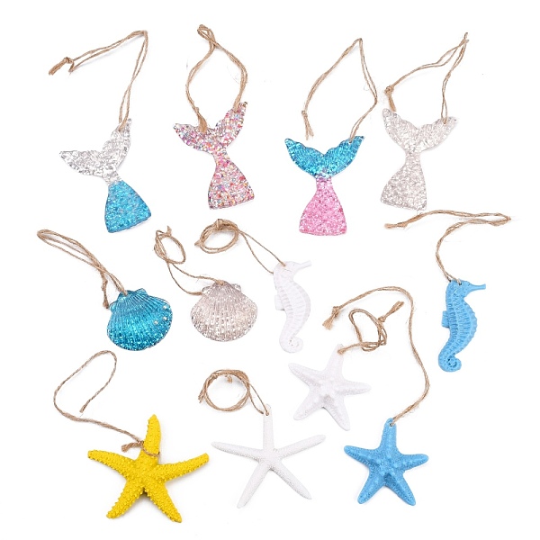 PandaHall AHADERMAKER Hanging Resin Pendant Decorations, Mediterranean Style, Wall Decoration, Starfish & Mermaid Tail & Shell & Sea Horse..., Multicolor
PandaHall AHADERMAKER Hanging Resin Pendant Decorations, Mediterranean Style, Wall Decoration, Starfish & Mermaid Tail & Shell & Sea Horse..., Multicolor