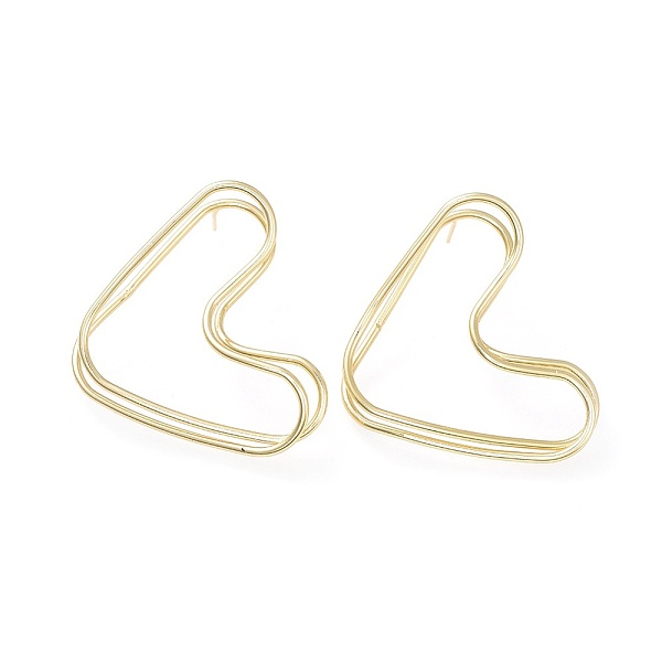 PandaHall Brass Stud Earrings, with Ear Nuts and 925 Sterling Silver Pin, Heart, Golden, 43~44x36~37mm, Pin: 0.7mm Brass
PandaHall Brass Stud Earrings, with Ear Nuts and 925 Sterling Silver Pin, Heart, Golden, 43~44x36~37mm, Pin: 0.7mm Brass