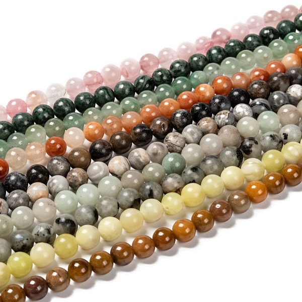 PandaHall Natural Gemstone Beads Strands, Mixed Stone, Round, 8mm, Hole: 0.8~1mm, about 46pcs/Strand, 14.96 inch(38cm) Mixed Stone Round
PandaHall Natural Gemstone Beads Strands, Mixed Stone, Round, 8mm, Hole: 0.8~1mm, about 46pcs/Strand, 14.96 inch(38cm) Mixed Stone Round