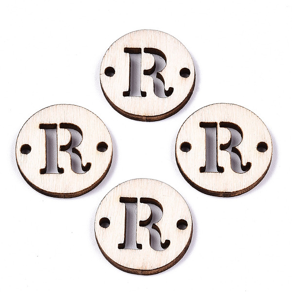 PandaHall Unfinished Natural Poplar Wood Links Connectors, Laser Cut, Flat Round with Word, Letter.R, 19.5x2.5mm, Hole: 2mm Wood Letter R
PandaHall Unfinished Natural Poplar Wood Links Connectors, Laser Cut, Flat Round with Word, Letter.R, 19.5x2.5mm, Hole: 2mm Wood Letter R