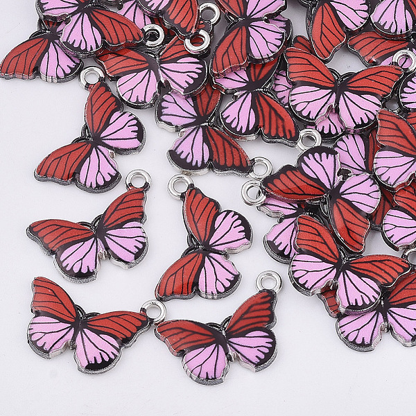 PandaHall Printed Alloy Pendants, with Enamel, Butterfly, Platinum, Red, 13x20x2mm, Hole: 1.6mm Alloy+Enamel Butterfly Red
PandaHall Printed Alloy Pendants, with Enamel, Butterfly, Platinum, Red, 13x20x2mm, Hole: 1.6mm Alloy+Enamel Butterfly Red