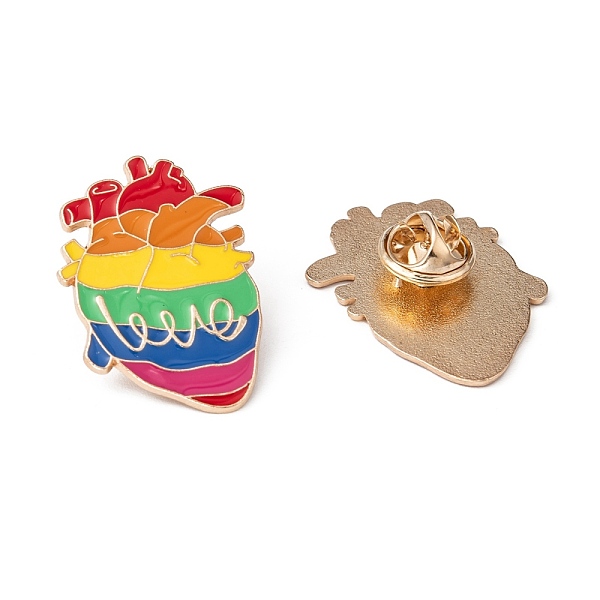PandaHall Creative Zinc Alloy Brooches, Enamel Lapel Pin, with Iron Butterfly Clutches or Rubber Clutches, Rainbow, Heart with Word Love...
PandaHall Creative Zinc Alloy Brooches, Enamel Lapel Pin, with Iron Butterfly Clutches or Rubber Clutches, Rainbow, Heart with Word Love...