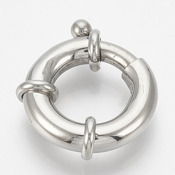 PandaHall 304 Stainless Steel Spring Ring Clasps, Ring, Stainless Steel Color, 22x19x6mm, Inner Diameter: 10mm 304 Stainless Steel
PandaHall 304 Stainless Steel Spring Ring Clasps, Ring, Stainless Steel Color, 22x19x6mm, Inner Diameter: 10mm 304 Stainless Steel