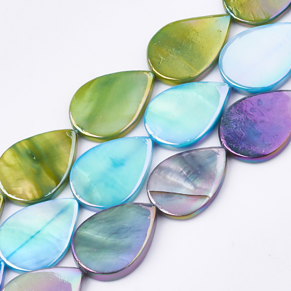 PandaHall AB Color Freshwater Shell Beads Strands, Dyed, teardrop, Mixed Color, 17.5x13x2.5mm, Hole: 1mm, about 22pcs/strand, 15.3 inch..., Multicolor
PandaHall AB Color Freshwater Shell Beads Strands, Dyed, teardrop, Mixed Color, 17.5x13x2.5mm, Hole: 1mm, about 22pcs/strand, 15.3 inch..., Multicolor