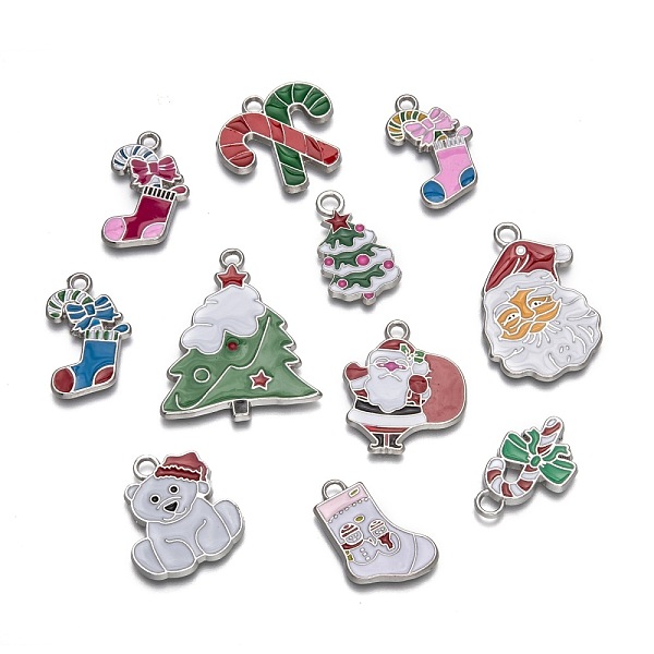 PandaHall Alloy Enamel Pendants, for Christmas Day, Mixed Shapes, Mixed Color, 22~50x11.5~36x1.5~2mm, Hole: 2~4mm Alloy+Enamel Mixed Shapes..., Multicolor
PandaHall Alloy Enamel Pendants, for Christmas Day, Mixed Shapes, Mixed Color, 22~50x11.5~36x1.5~2mm, Hole: 2~4mm Alloy+Enamel Mixed Shapes..., Multicolor
