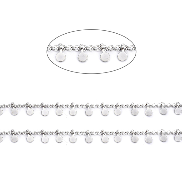 PandaHall Handmade Brass Curb Chains, with Flat Round Charms and Spool, Soldered, Long-Lasting Plated, Real Platinum Plated, Link: 3x2x1mm...
PandaHall Handmade Brass Curb Chains, with Flat Round Charms and Spool, Soldered, Long-Lasting Plated, Real Platinum Plated, Link: 3x2x1mm...