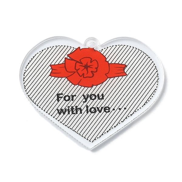 PandaHall Valentine's Day Transparent Acrylic Pendant, Heart Charm, WhiteSmoke, 40.5x49.5x2mm, Hole: 3mm Acrylic Heart White
PandaHall Valentine's Day Transparent Acrylic Pendant, Heart Charm, WhiteSmoke, 40.5x49.5x2mm, Hole: 3mm Acrylic Heart White