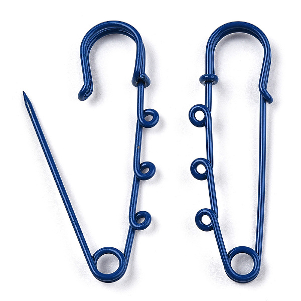 PandaHall Spray Painted Iron Brooch Findings, Kilt Pins with Triple Loops, Medium Blue, 59x18x6mm, Hole: 2mm Iron
PandaHall Spray Painted Iron Brooch Findings, Kilt Pins with Triple Loops, Medium Blue, 59x18x6mm, Hole: 2mm Iron